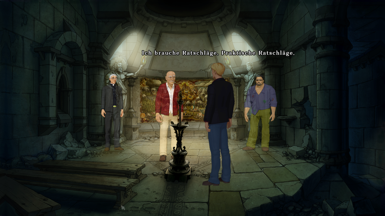 [29/04/2014] In einer Art Vision spricht George unter anderem auch mit den in Episode 1 verstorbenen Charakteren Pater Simeon und dem Kunstrestaurator Hobbs.