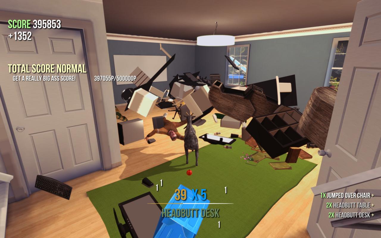 [04/04/2014] In der Rolle einer Ziege müssen wir Goat Simulator so viel Chaos wie möglich stiften und dürfen dabei auch gerne ein paar Sachen zerstören. Die typischen Ziegen-Features wie Rennen, Springen, Lecken und Rammen sind uns dabei eine große Hilfe.