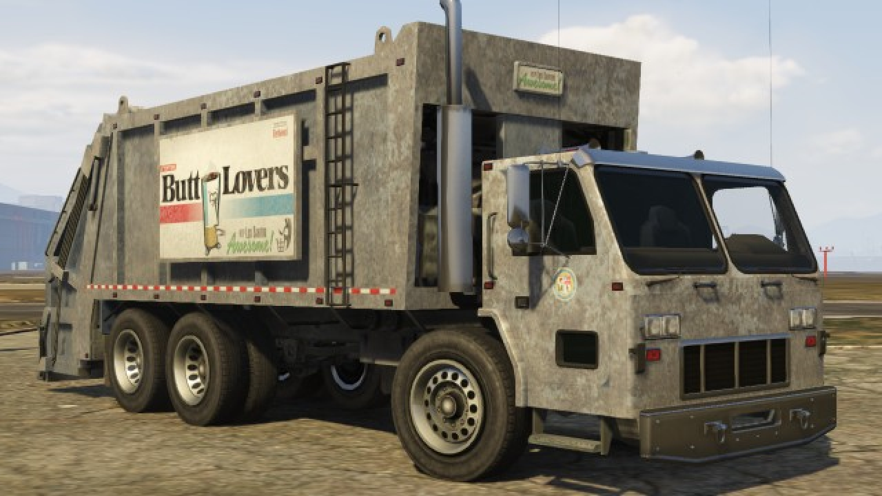 [17/04/2014] Nein, dass hier ist kein Screenshot vom Müllwagen Simulator, sondern ein Schnappschuss aus GTA 5. In Rockstars Action-Game wartet wie üblich eine Palette von Flug- und Fahrzeugen darauf, dass ihr euch hinters Steuer klemmt. Dazu zählt auch dieser Müllwagen mit dem klangvollen Namen Trashmaster.