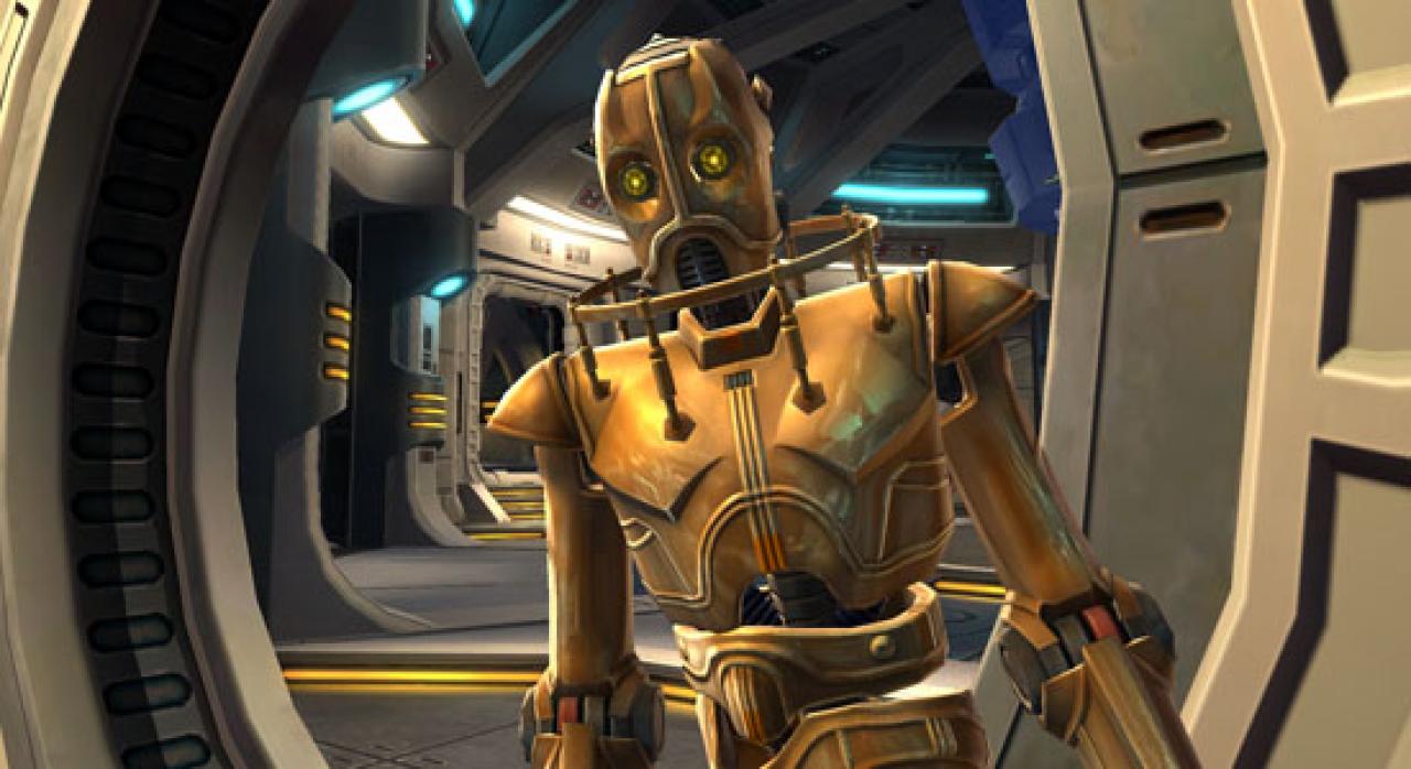 [04/04/2014] Niemand mag devote Arschkriecher. Leider ist das bei den Schiffsdroiden C2-N2 und 2V-R8 aus SWTOR noch nicht angekommen und deshalb sülzen sie uns wann immer wir unser Raumschiff betreten mit Sätzen wie: 