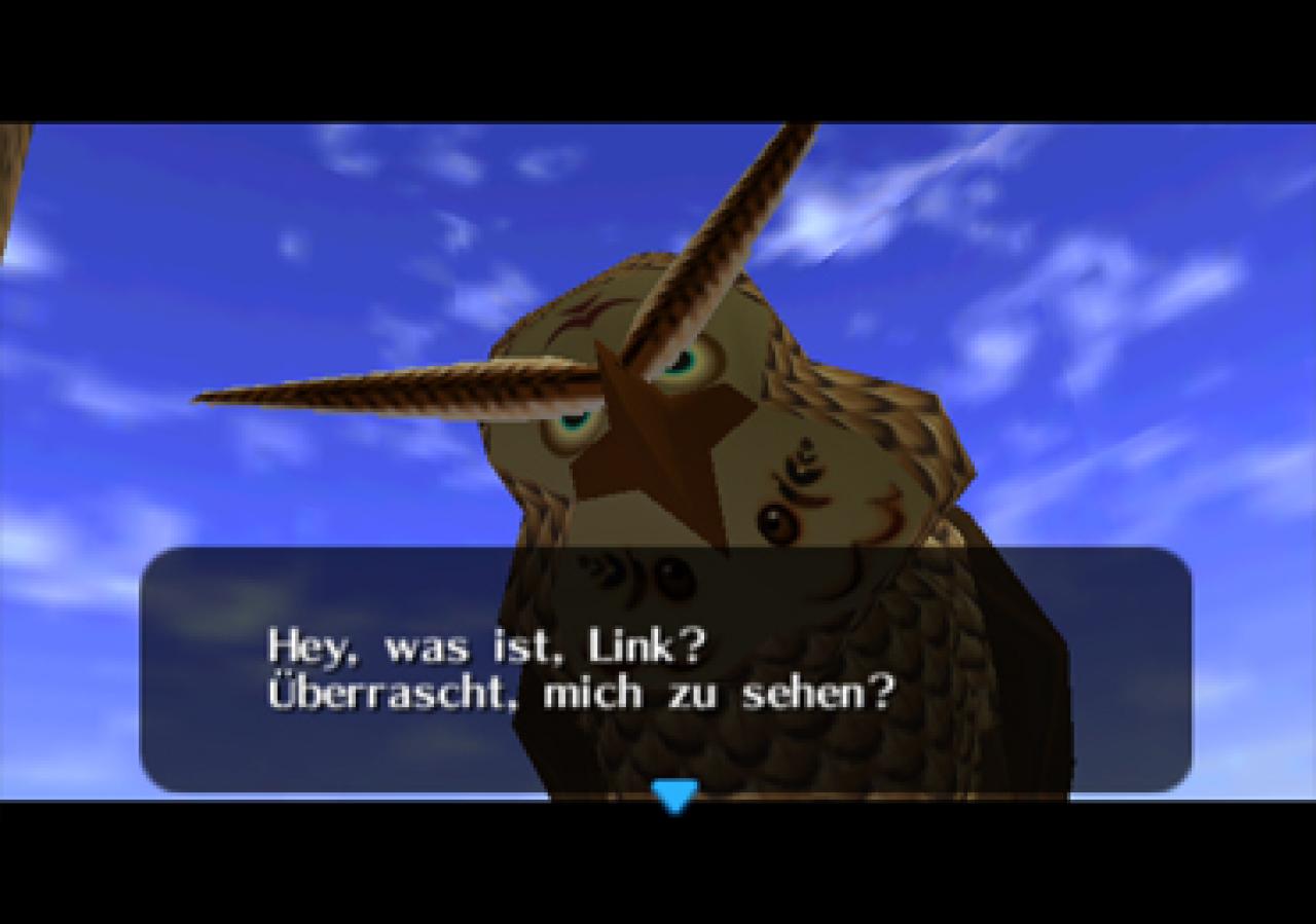 [04/04/2014] Die Erkläreule aus The Legend of Zelda: Ocarina of Time ist mit Sicherheit eine von den Entwicklern perfide eingebaute Geduldsprüfung. Hand hoch, wer ebenfalls verzweifelt auf die Controller-Knöpfe hämmerte und sich das Elend deshalb immer und immer und immer und immer wieder anhören musste!