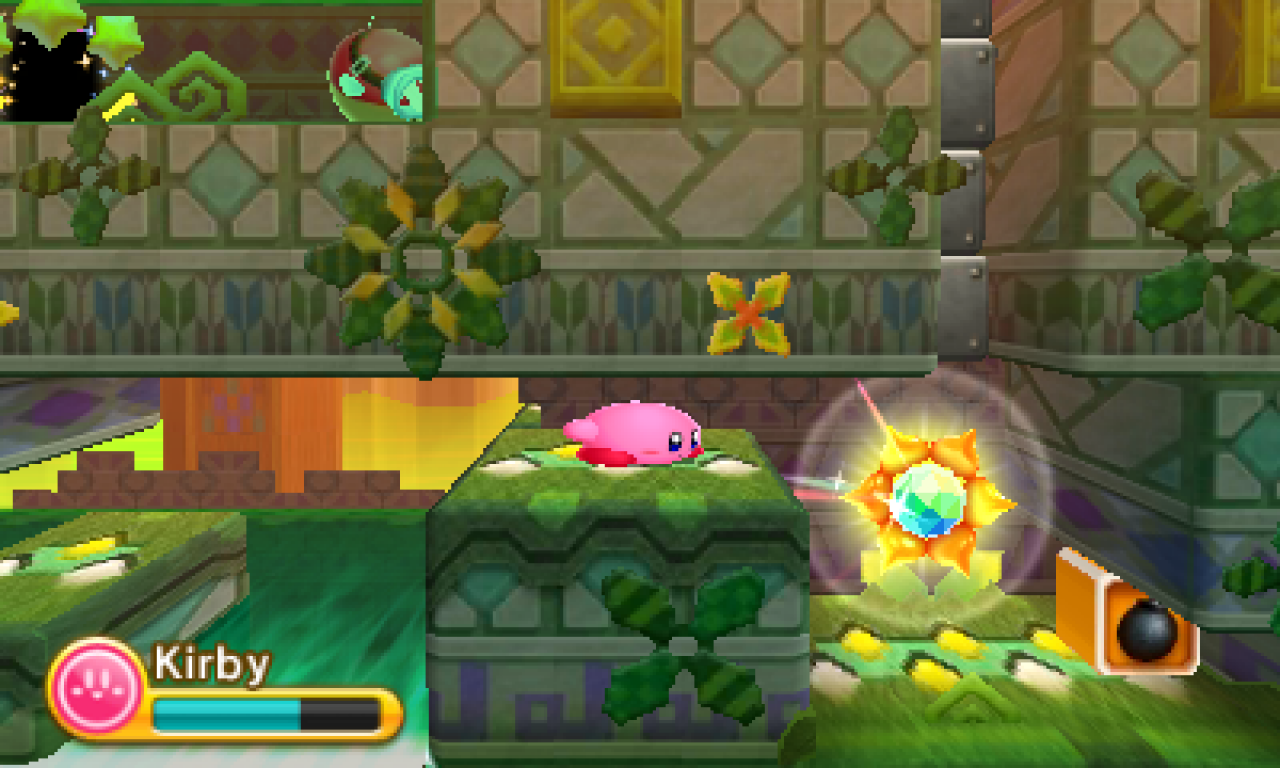 [07/05/2014] Kirby: Triple Deluxe - Tipps und Tricks: Den zweiten Sonnenstein in Level 2 findet ihr, wenn ihr knapp oberhalb des Wassers entlang der Plattform schwebt.