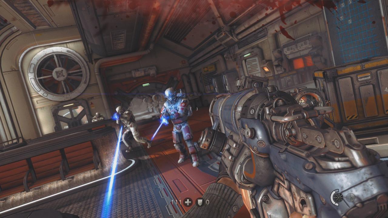 [19/05/2014] Das Laserkraftwerk ist eine nützliche Energiewaffe und auch die einzige Knarre im Spiel, die wir ugpraden können. (PS4)