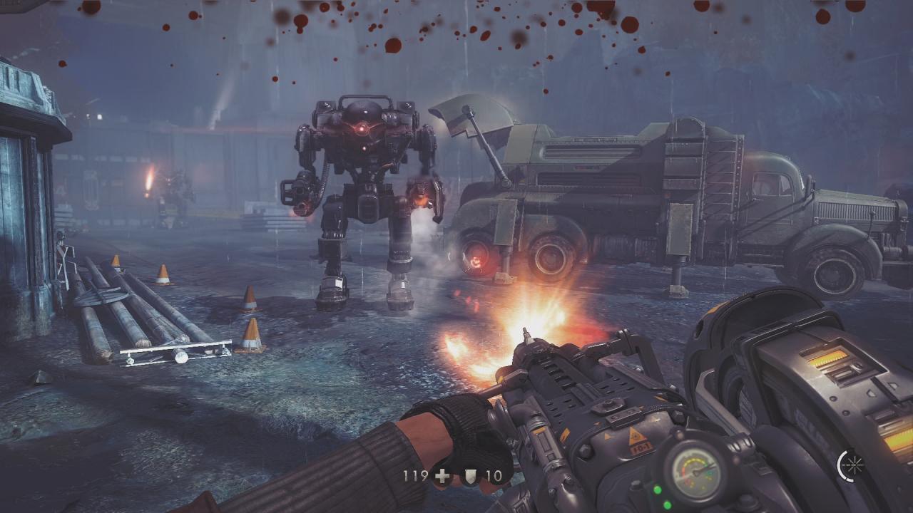 [19/05/2014] Mit abgerissenen schweren Geschützen sind wir zwar langsam, heizen aber selbst solchen Mechs innerhalb weniger Sekunden ein. (PS4)