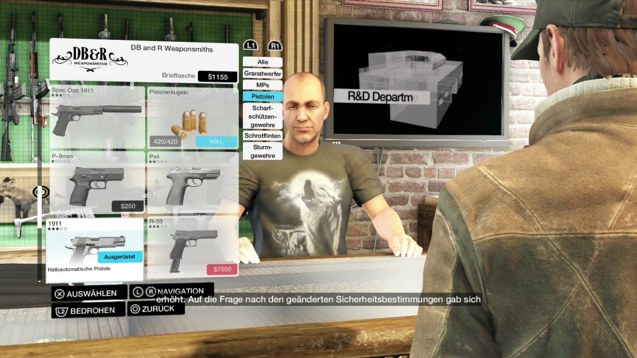 [26/05/2014] Watch Dogs: Komplettlösung - Waffenshop
