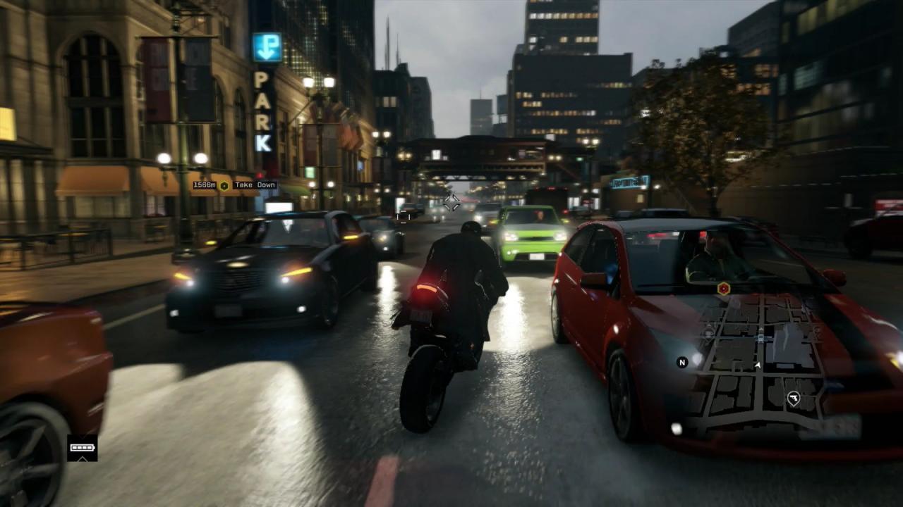 [26/05/2014] Motorräder sind deutlich robuster als in der Realität und drängen auch mal einen Pkw ab. (PS4)
