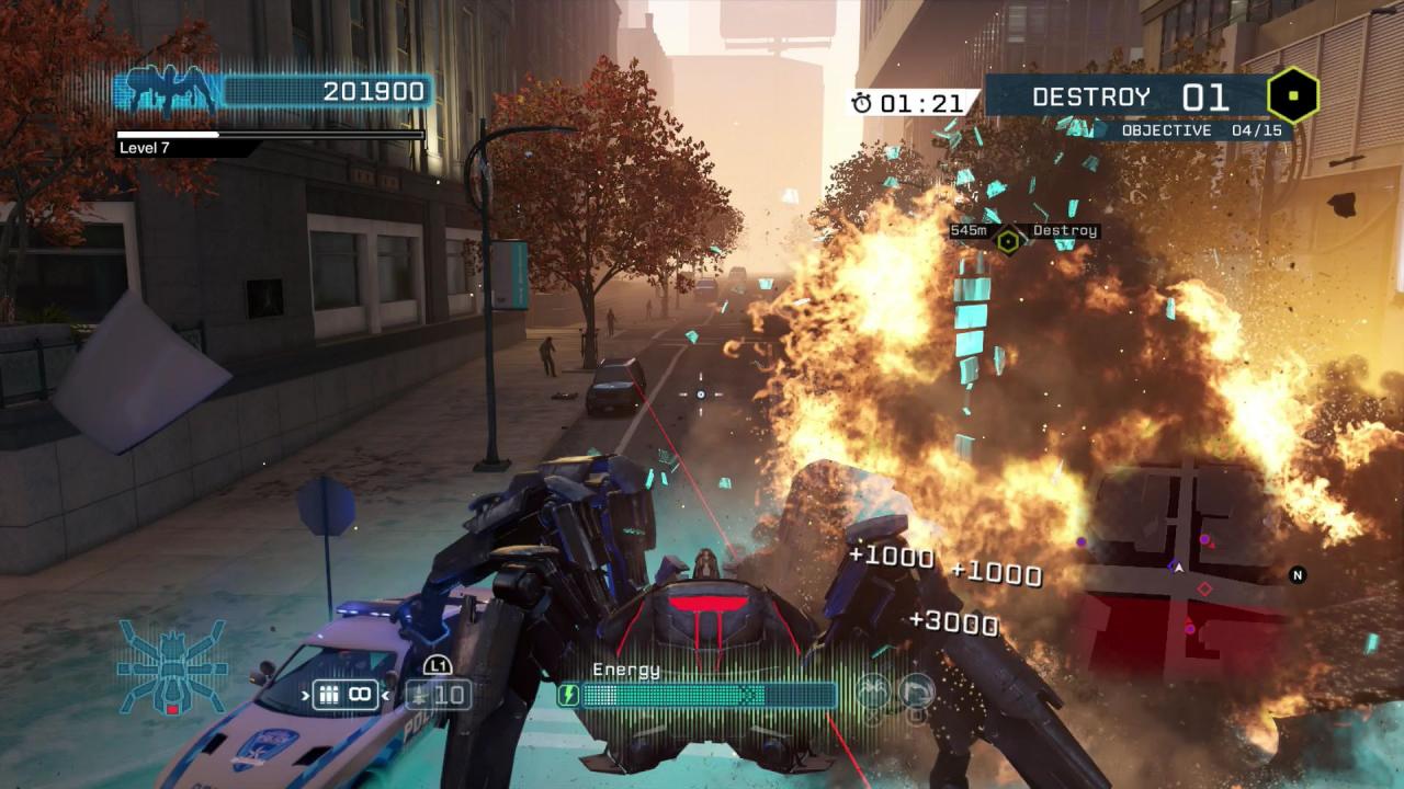 [26/05/2014] Im digitalen Trip Spider-Tank kämpft ihr nicht nur gegen die Polizei, sondern auch gegen die Zeit, um den Highscore zu knacken. (PS4)