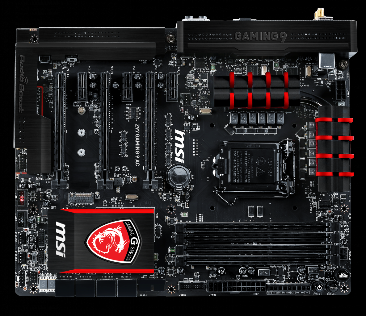 [09/05/2014] Eines der neuen Mainboards mit Z97-Chipsatz: das MSI Z97 Gaming 9 AC