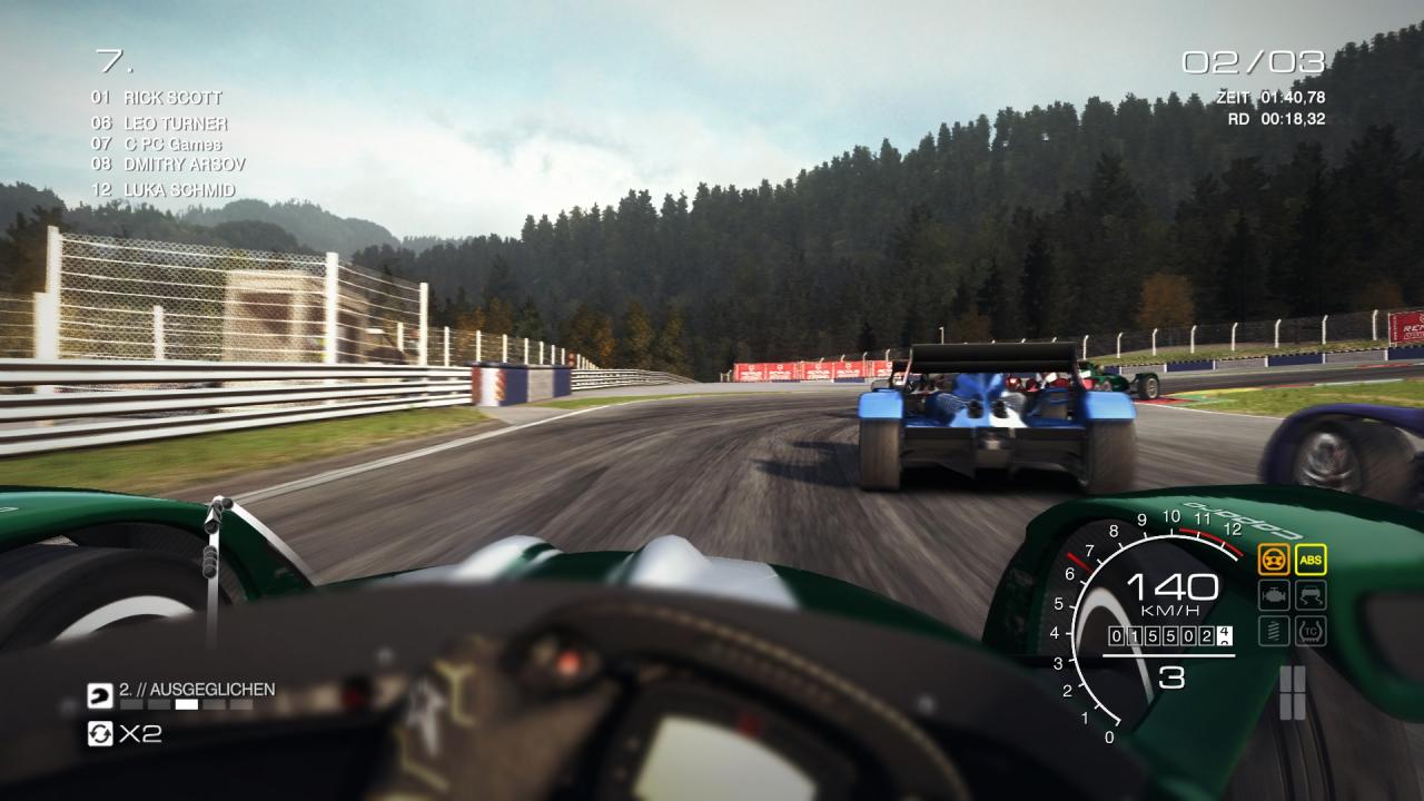 [23/06/2014] Vor allem in den Open Wheel-Rennen sorgt die Cockpit-Ansicht für ein Atmosphäre-Plus. (PC)