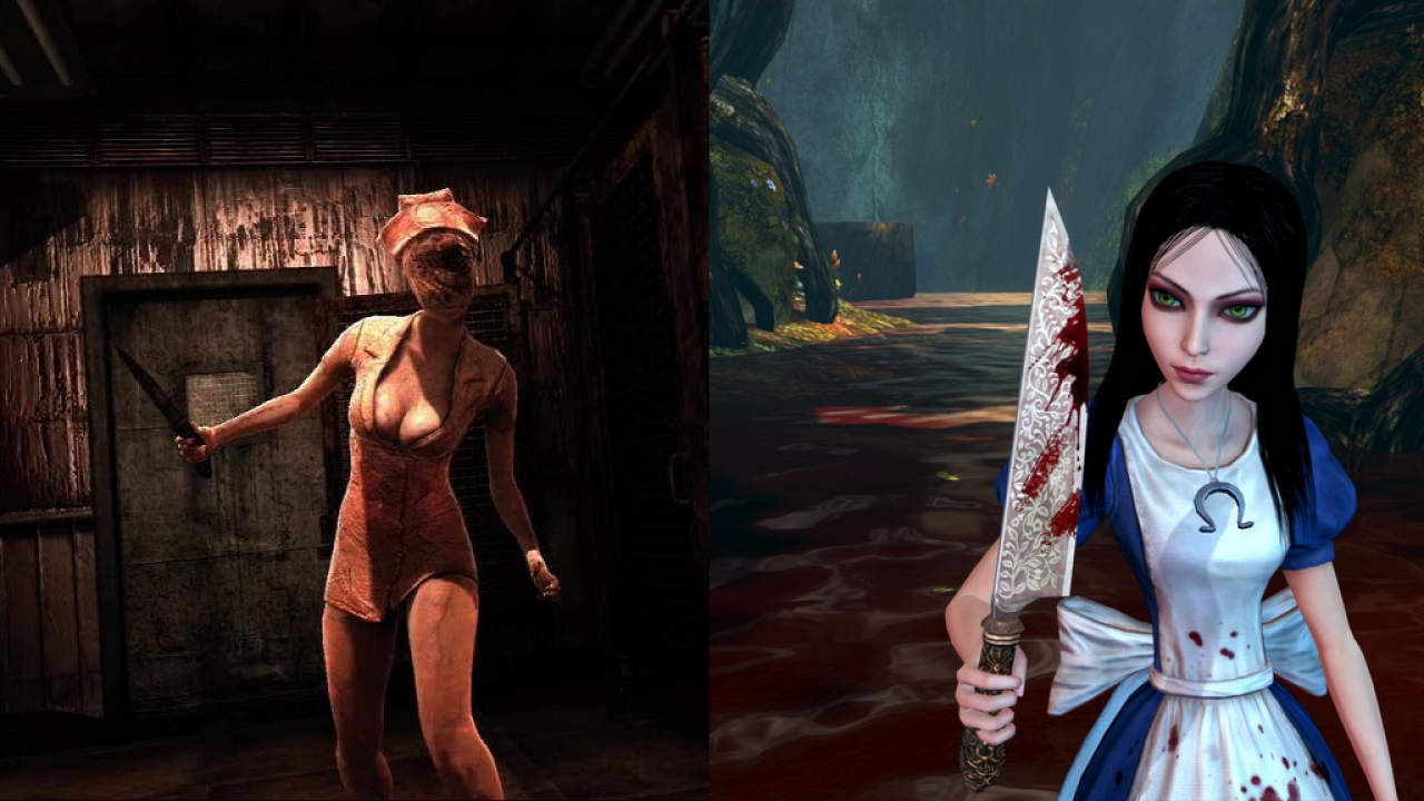 [23/06/2014] Silent Hill und American McGee's Alice - Kaum eine andere Figur würde besser in das Unversum von Silent Hill passen als Alice. Diese ist ohnehin dem Wahnsinn verfallen, wie wir unter anderem in Alice: Madness Returns beobachten. Ein wiederkehrendes Thema der Konami-Reihe, die mit psychologischem Horror seit jeher Spielern das Fürchten lehrt. Alice wäre die perfekte Protagonistin für einen Ausflug in die höllische US-Kleinstadt. Ein Cameo wäre aber auch nett.