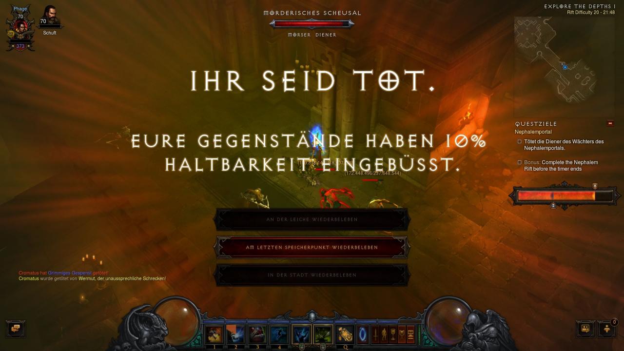 [10/07/2014] Diablo 3: Reaper of Souls - Wie spielt man Diablo richtig? Genau, auf dem höchsten Schwierigkeitsgrad. Nur die besten schaffen es, meist nach unzähligen Anläufen, Diablo durchzuspielen, ohne zu sterben. Wer fällt, beginnt von vorn.