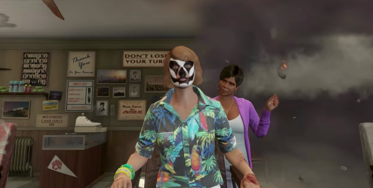 [01/07/2014] Zugegeben, in GTA 5: Online gibt es unendlich viele Möglichkeiten, einem möglichst peinlichen und dummen Tod ins Auge zu sehen - doch am schlimmsten ist es immer dann, wenn man es am wenigsten erwartet. Da setzten wir uns gemütlich in den Frisörladen und möchten uns und unserem Körper mal wieder eine Veränderung gönnen und in diesem Moment kommt ein Mitspieler des Weges und schleudert ein paar Granaten durch die Tür. Leider sind wir aufgrund unserer Schönheitsbehandlung an den Stuhl gefesselt und können nur stumm dabei zusehen, wie zuerst die Frisöse und dann wir selbst das Zeitliche segnen.