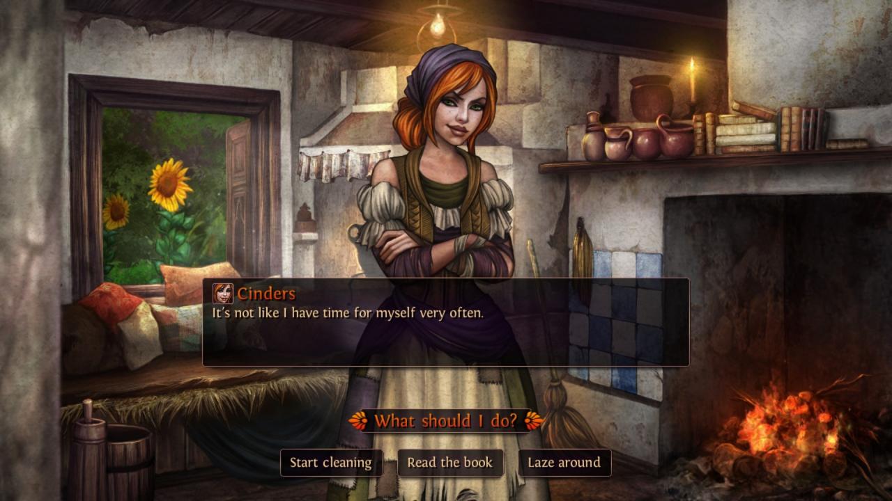 [11/07/2014] Cinders ist im Grunde eine Neuinterpretation bekannter Märchen. Mit dem Fokus auf Entscheidungen des Spielers, bezeichnet sich Cinders selbst als Märchenbuch mit Entscheidungsfreiheit. Die Visual-Novel erzählt eine Geschichte aus Artworks und die Interaktion findet zum großen Teil in den Dialogen statt. Ob ihr euch auf dem Weg in die Stadt dafür entscheidet, noch einen Ausflug in den Wald zu machen, hat womöglich weitreichende Konsequenzen.