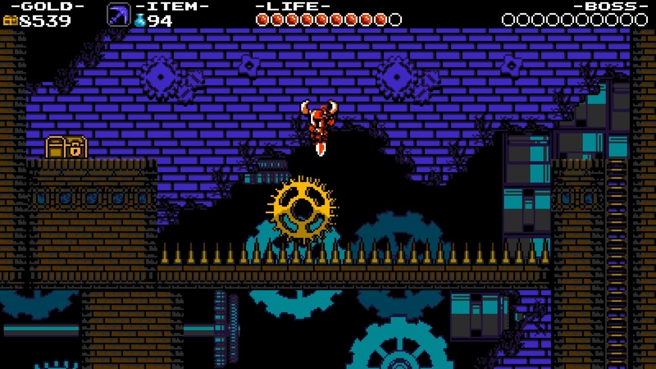 [18/07/2014] Ähnlich wie im NES-Klassiker Duck Tales nutzt der Ritter seine Schaufel als praktischen Pogo-Stab.