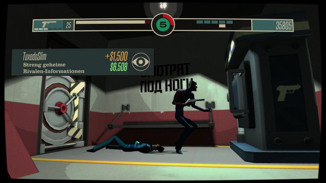 [22/08/2014] Lustig: Haben wir den Highscore eines Online-Rivalen überboten, können wir im nächsten Level die Leiche seiner Spielfigur plündern.