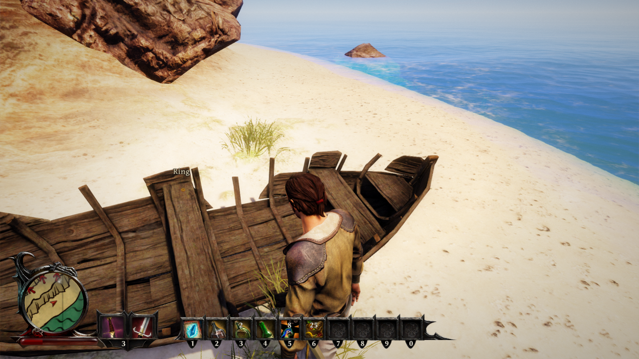 [08/08/2014] Risen 3: Augen auf - typisch für die Reihe, findet man überall Beute - so wie hier einen verlassenen Ring auf der Planke des Boots.