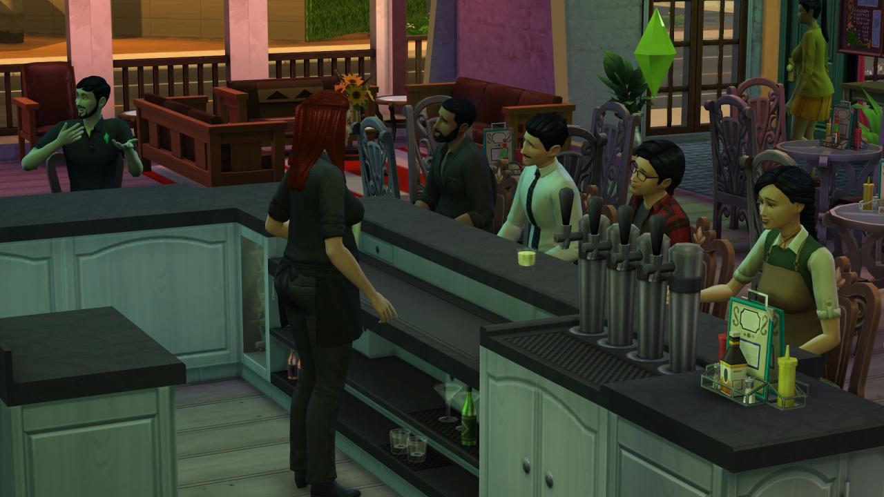 [08/09/2014] Tolle Neuerung: Dank Multitasking könnt ihr euch mit mehreren Sims unterhalten oder gleichzeitig reden und eine Fähigkeit erlernen.