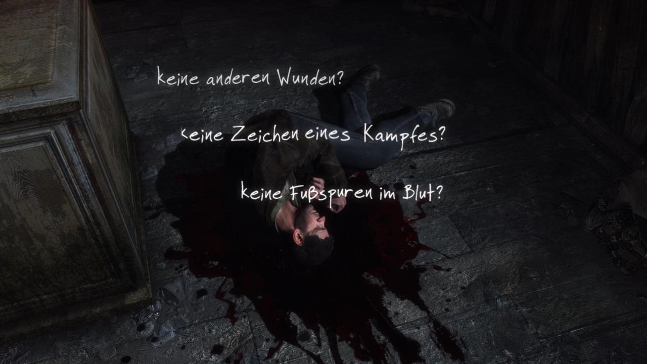 [29/09/2014] Wenn ihr Szenen untersucht, erscheinen mehrere Gedanken auf dem Bildschirm.