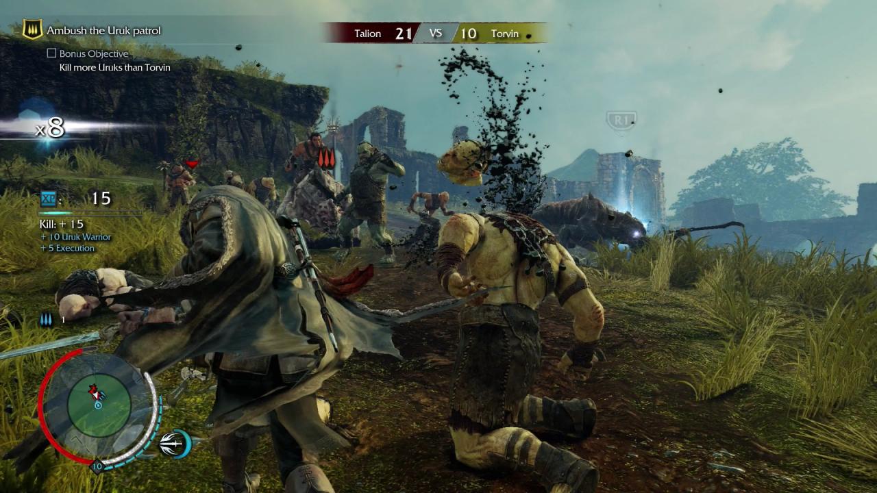 [19/09/2014] Viele Hauptmissionen sind banal und schnell vorbei. Das Wettschnetzeln mit einem Zwergenjäger bildet eine der wenigen Ausnahmen. (PS4)