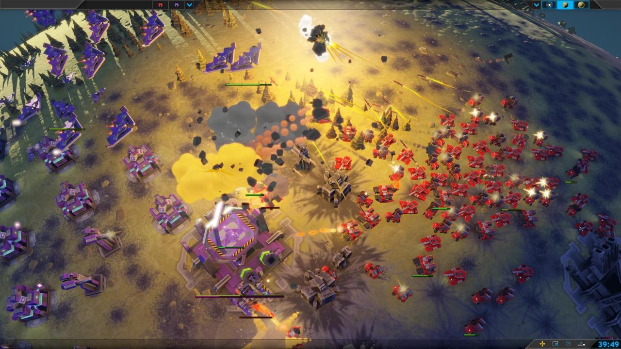 [10/09/2014] Die Schlachten in Planetary Annihilation laufen schnell ab. Etwas zu schnell, weil die Einheiten kaum Treffer aushalten.