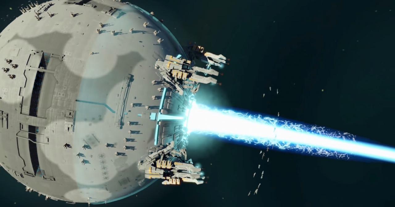 [10/09/2014] Wie in Star Wars kann man die mechanischen Planeten zu einer Superwaffe umbauen und damit ganze Welten auslöschen.