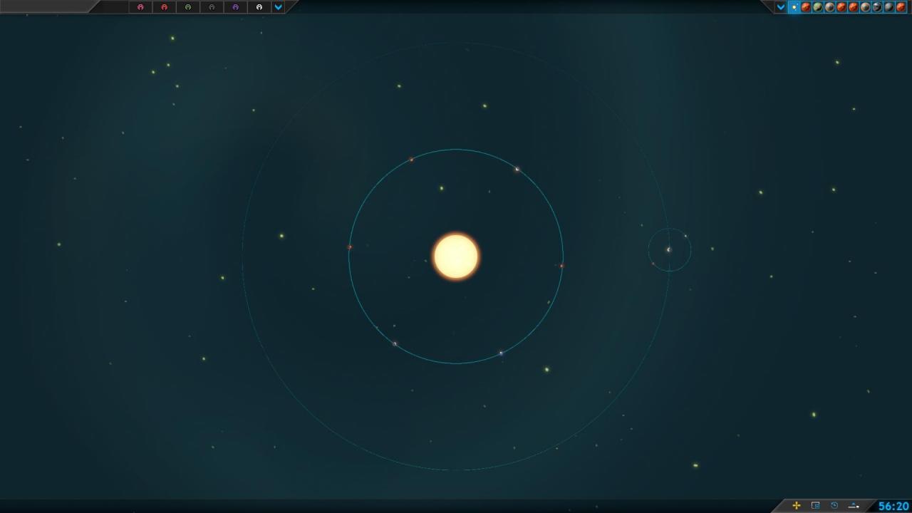 [10/09/2014] In jeder Partie verschafft man sich erst einmal einen Überblick über das Sonnensystem und die Planeten darin.
