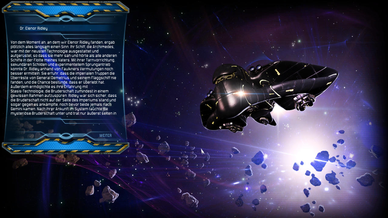[30/09/2014] Starpoint Gemini 2: Längere Textpassagen leiten in neue Kampagnen-Abschnitte ein.