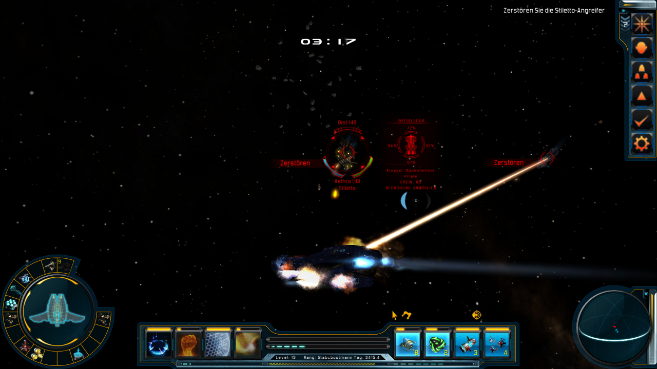 [30/09/2014] Starpoint Gemini 2: Hin und wieder gilt es in der Kampagne, zeitkritische Missionen zu meistern, was manchmal zur Zerreißprobe wird, wenn die Ausrüstung nicht gut genug ist.