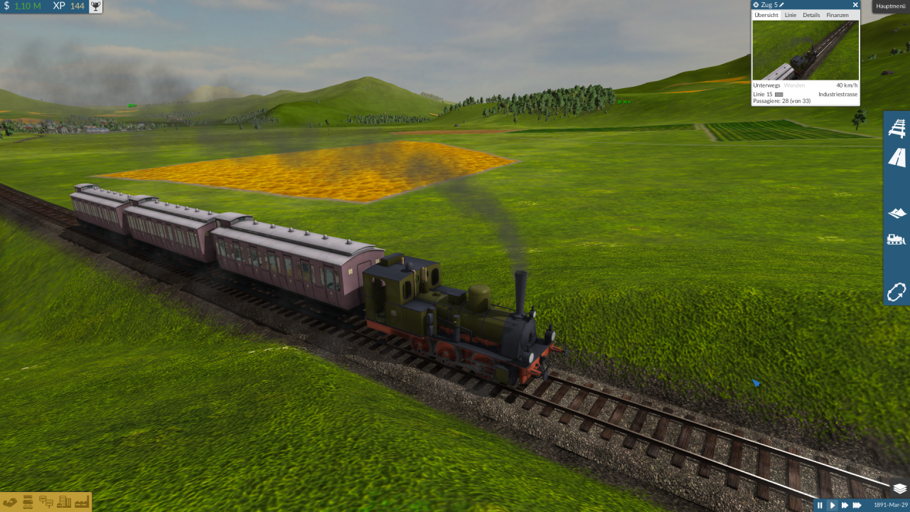 [26/09/2014] Train Fever: Szene aus der PC-Version