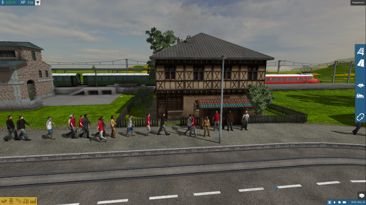 [26/09/2014] Train Fever: Szene aus der PC-Version