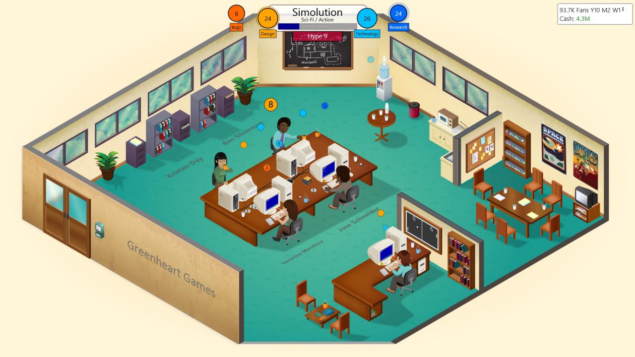 [30/09/2014] Game Dev Tycoon - Auch Spieleentwickler stehen unter Zeitdruck. Werden keine Spiele entwickelt, fließt kein Geld. In Tycoon-Spielen wie der Wirtschaftssimulation von Greenheart Games, ist akribische Planung unter Zeitdruck ein wesentlicher Bestandteil des Gameplays.