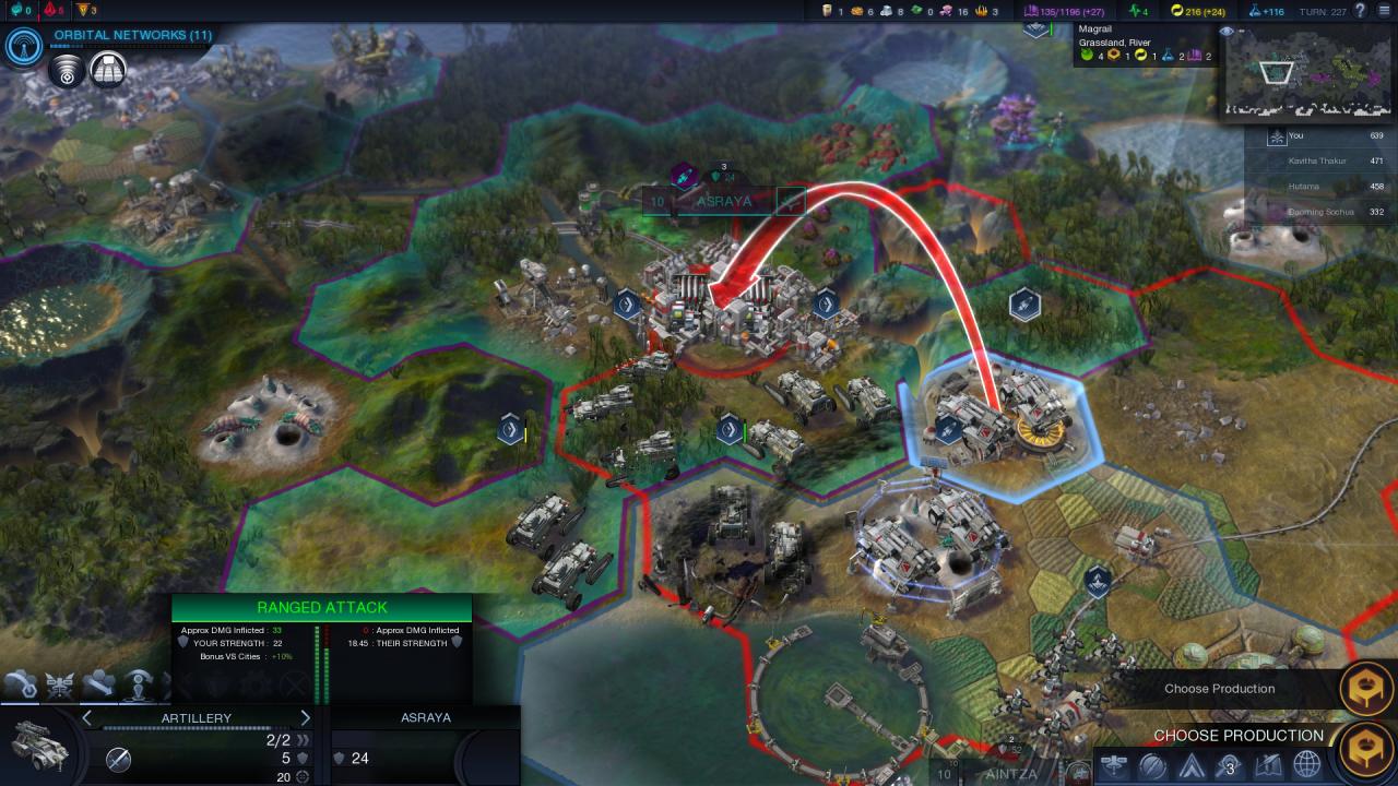 [21/10/2014] Civilization: Beyond Earth - Schlachten und Eroberungen spielen sich in Beyond Earth wie in Civ 5, nur dass ihr eben anstelle von historischen Katapulten hochmoderne Raketen-Artillerie im Kampf einsetzt.