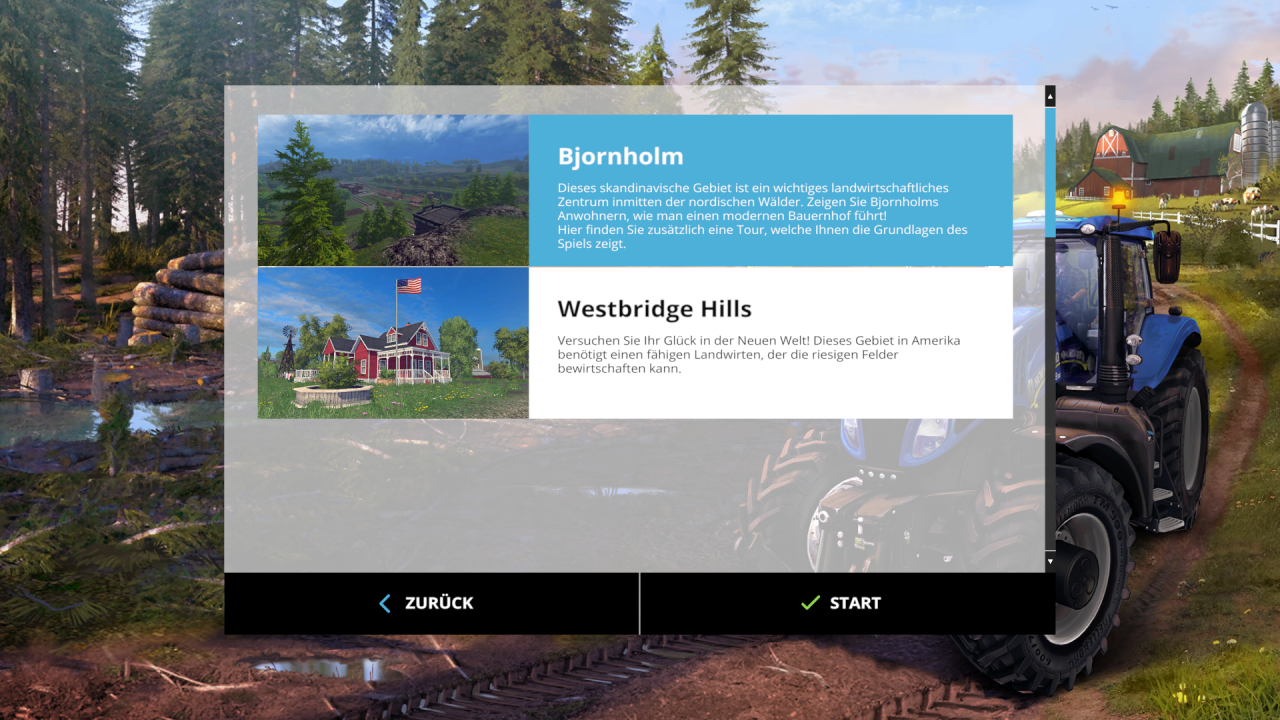 [29/10/2014] Landwirtschafts-Simulator 15: Die Bjornholm-Karte ist neu, das Amerika-Setting wurde vom American-Add-on des LS 13 übernommen.