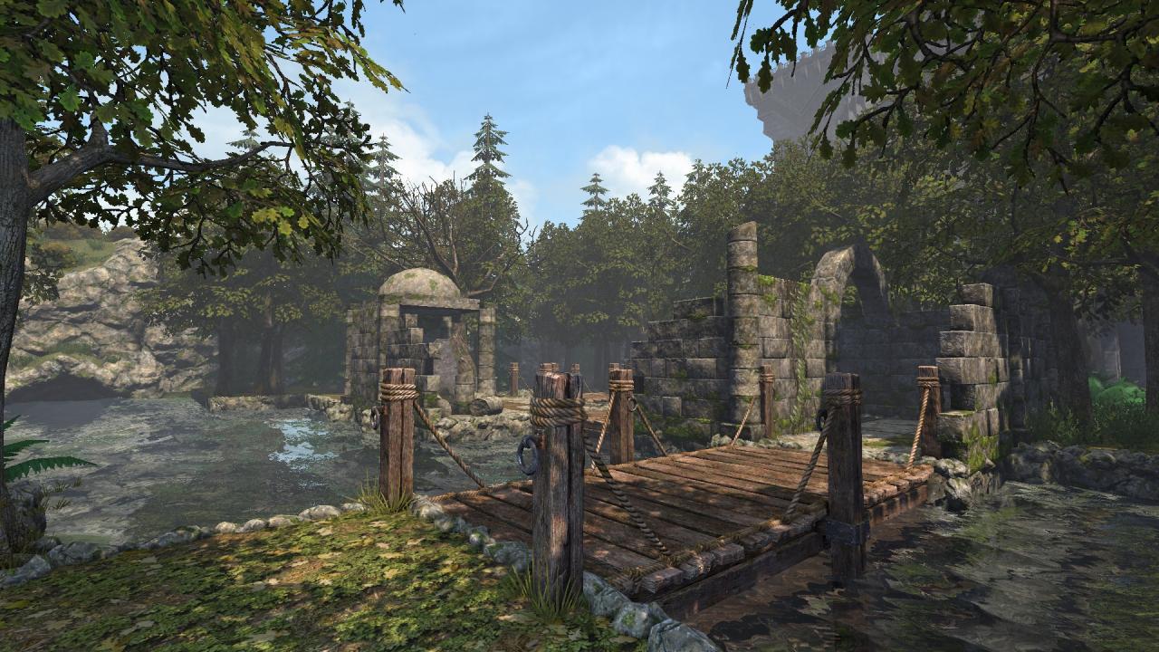 [16/10/2014] Retro modern: Trotz erstaunlich hübscher Landschaften bewegen wir uns auch in Grimrock 2 wieder von einer Levelkachel zu nächsten.