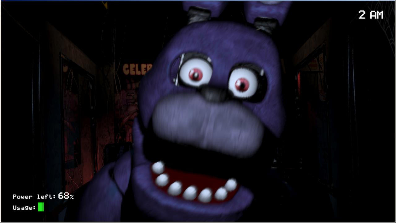 [21/10/2014] Five Nights at Freddy's - Eigentlich klingt der Beruf des Nachwächters gemütlich und überwiegend ruhig. Wenn euch jedoch elektrisch gesteuerte Roboter-Maskottchen mit Eigenleben nach dem Leben trachten und ihr sie überwachen müsst, während die Kapazitäten der Stromversorgung zur Neige gehen, geratet ihr schnell in Stresssituationen und müsst schnell schalten um nicht erwischt zu werden.