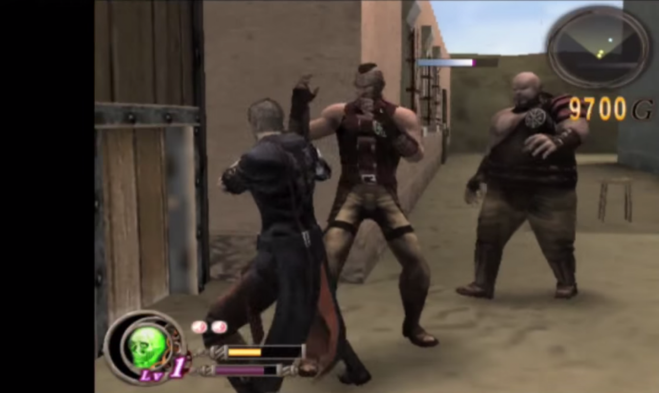 [30/10/2014] Im japanischen Spiel God Hand befinden wir uns in einer fantastischen Westernwelt und spielen dort Gene, ein junger Mann, der mit einem Spezial-Arm ausgestattet ist. Natürlich sind auch andere Banditen scharf auf den Wunder-Arm und so müssen wir uns durch die gierige Meute prügeln.