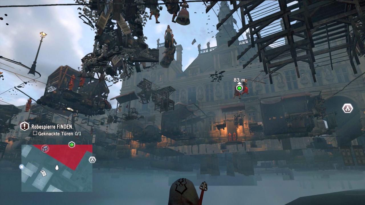 [11/11/2014] Bugs und Glitches treten in der Testversion noch häufig aus. Hier sind wir durch den Boden gefallen.
