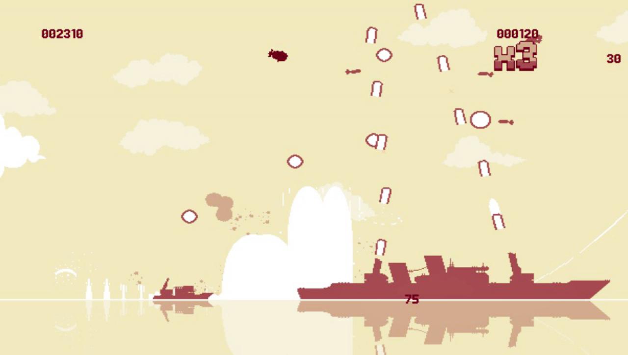 [28/11/2014] Luftrausers fällt allein durch seine ungewöhnliche Farbgebung auf.