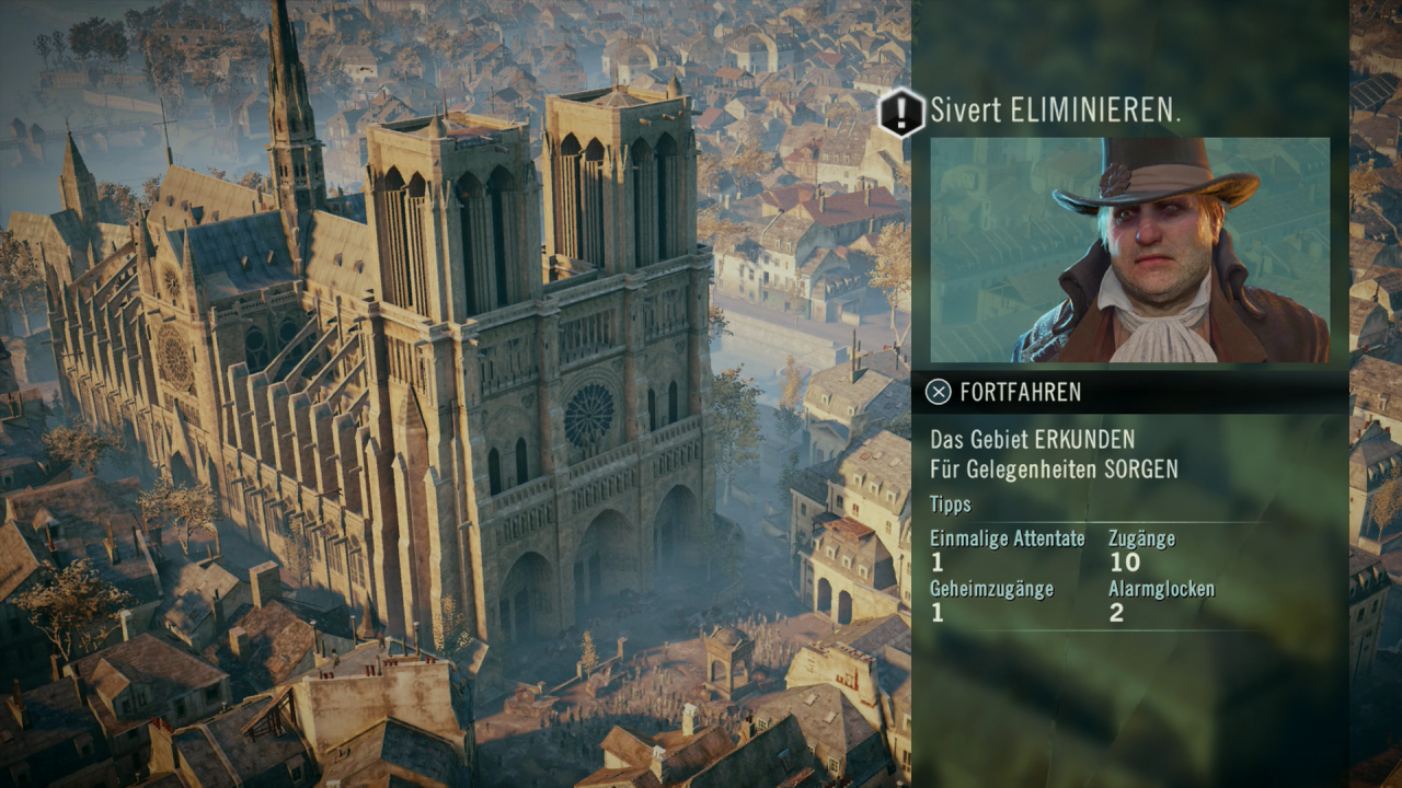 [13/11/2014] Ab Sequenz 3 habt ihr zahlreiche Möglichkeiten, um Missionen in Assassin's Creed: Unity zu absoliveren.