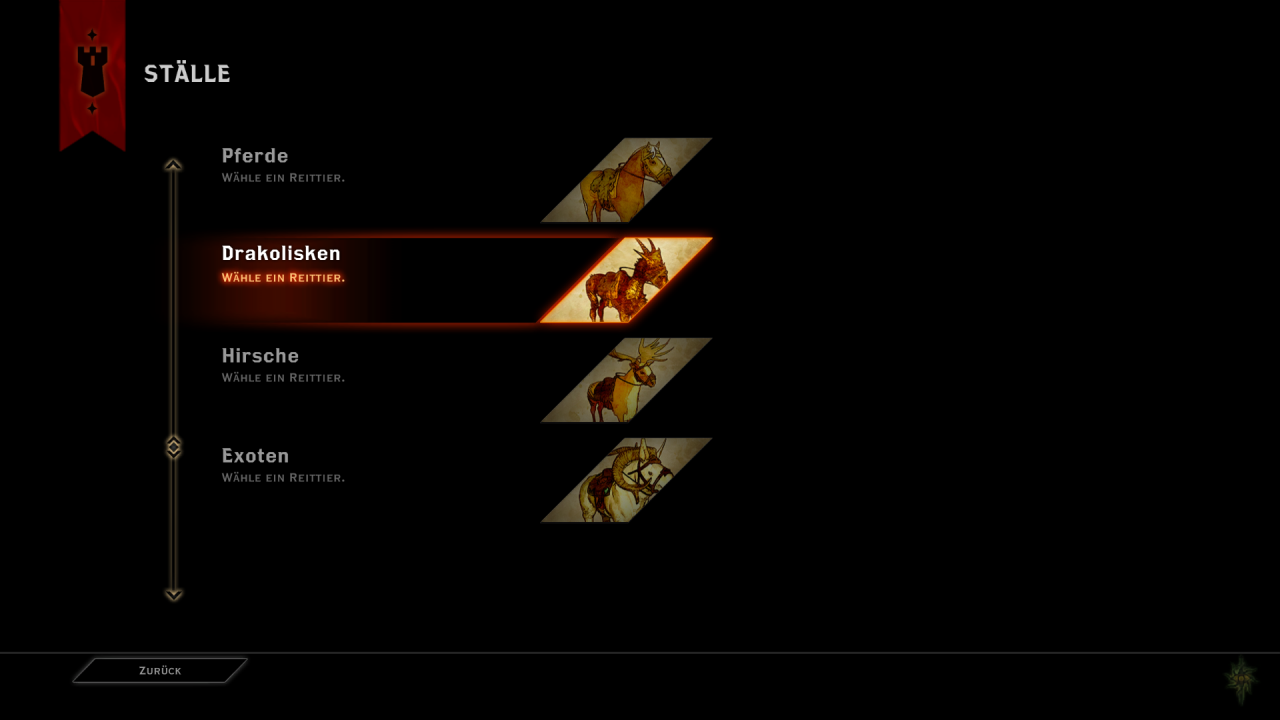 [10/11/2014] Dragon Age: Inquisition im Test - Verschiedene Arten an Reittieren erleichtern euch die Reise in den weitläufig ausfallenden Questgebieten.