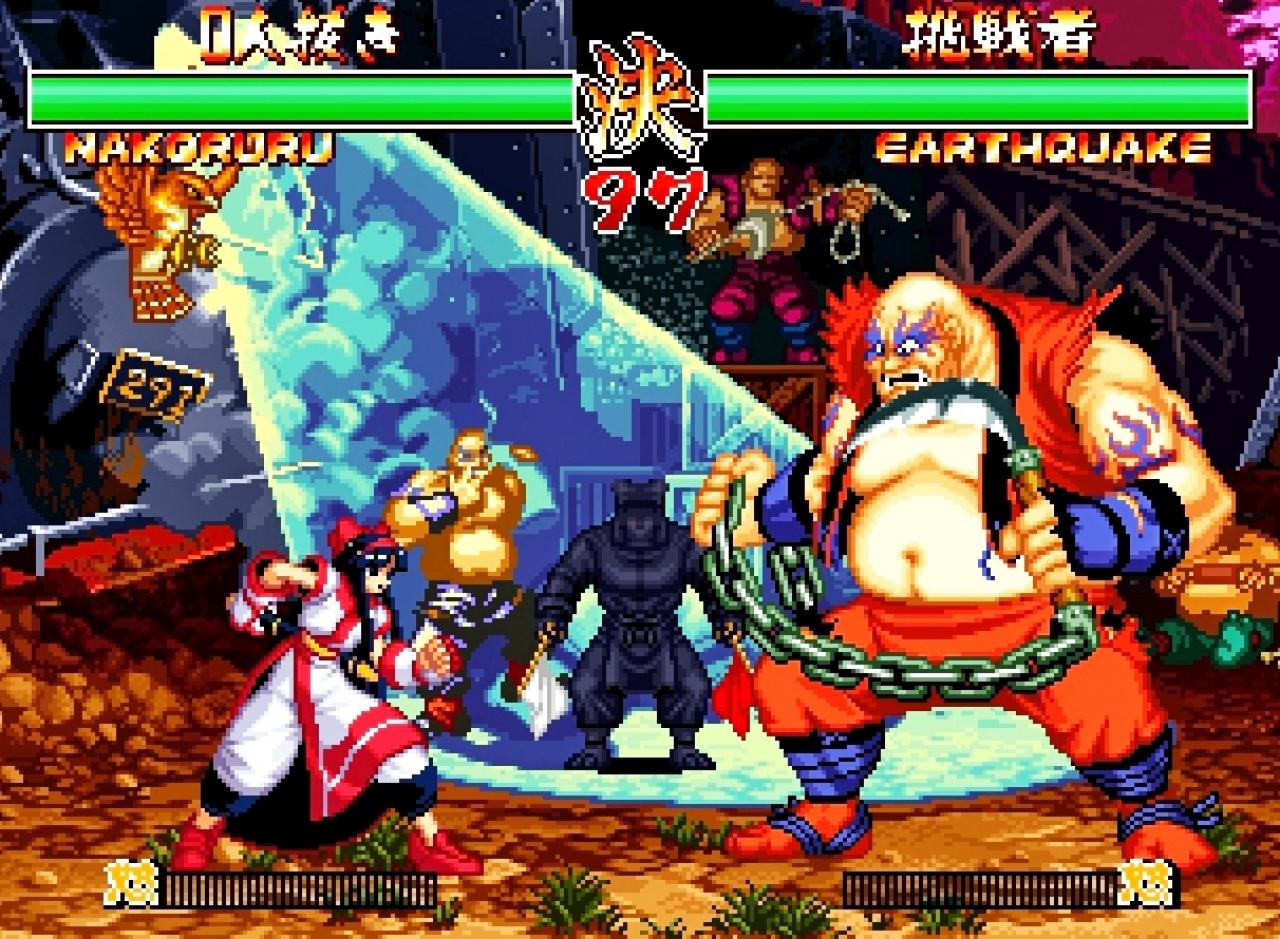 [28/11/2014] Große Kämpfer, fein animiert: Samurai Shodown 2 gehört zu den grafisch eindrucksvollsten Beat 'em Ups für die Exotenkonsole Neo Geo.