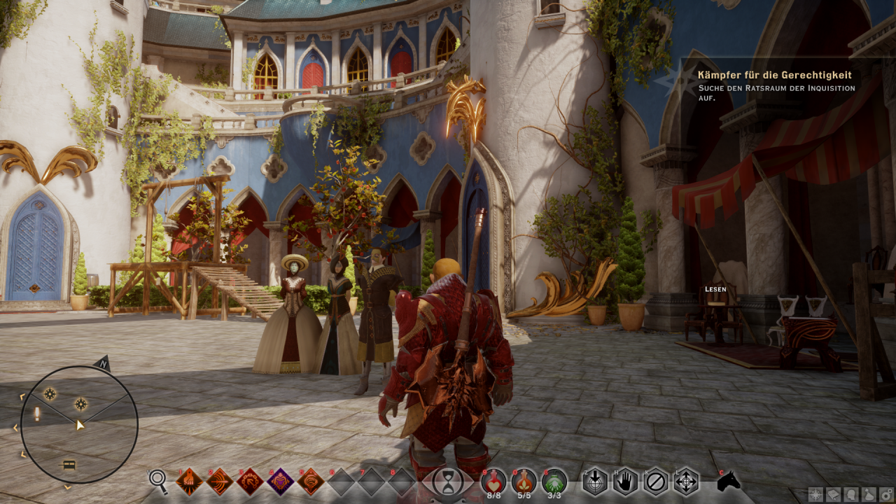 [10/11/2014] Dragon Age: Inquisition im Test - Der Schauplatz Val Royeaux erinnert mit seinen statisch platzierten NPCs ans ungeliebte Kirkwall aus DA: 2.