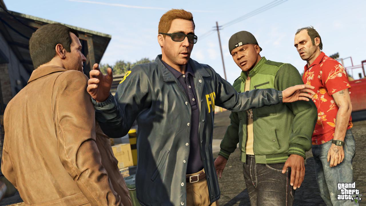 GTA 5 mit Trevor, Michael, Franklin und dem FBI