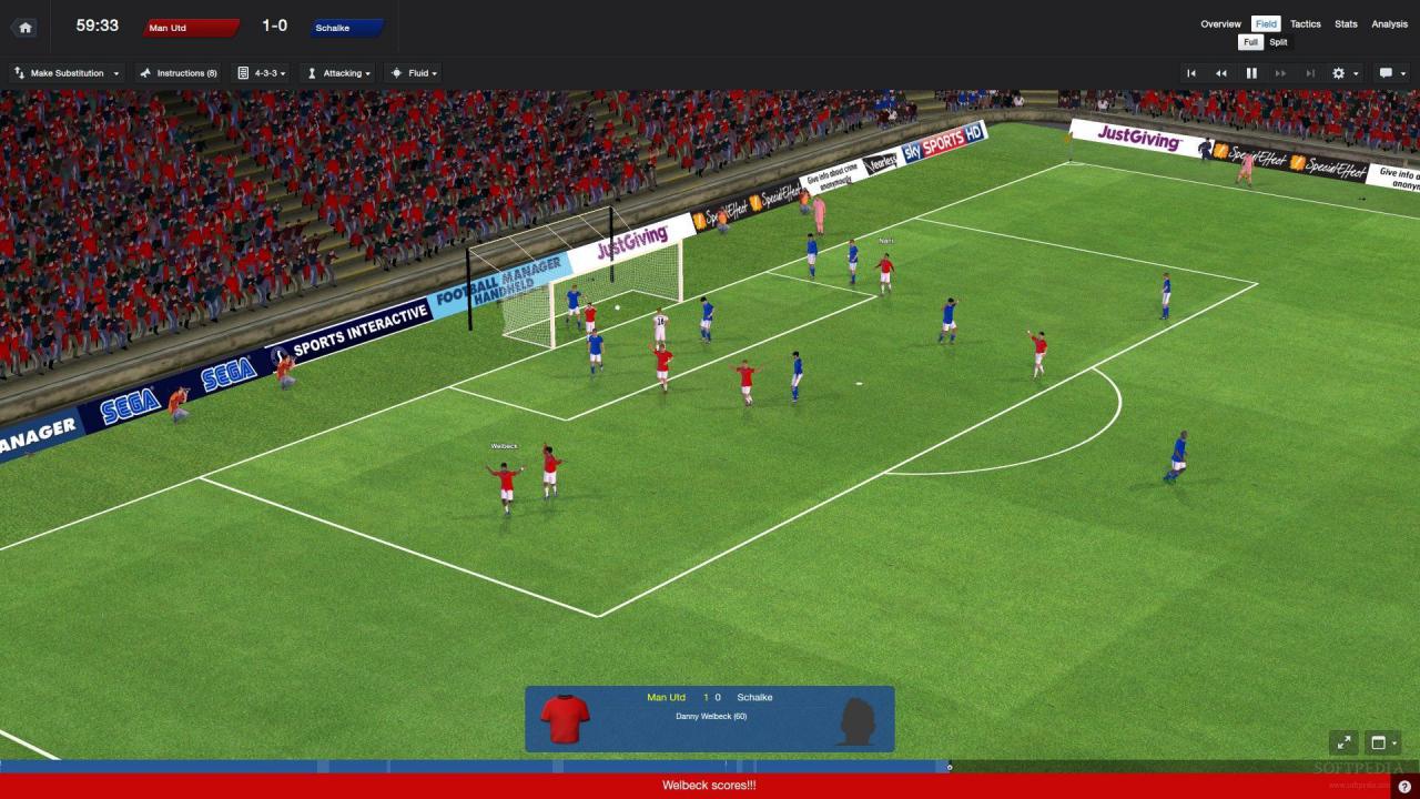 [19/12/2014] Das 3D-Spiel ist zwar nicht so schick inszeniert wie bei EAs Fussball Manager, wirkt dafür aber deutlich authentischer. Taktikänderungen haben sichtbare Auswirkungen, Ergebnisse wirken glaubwürdig.
