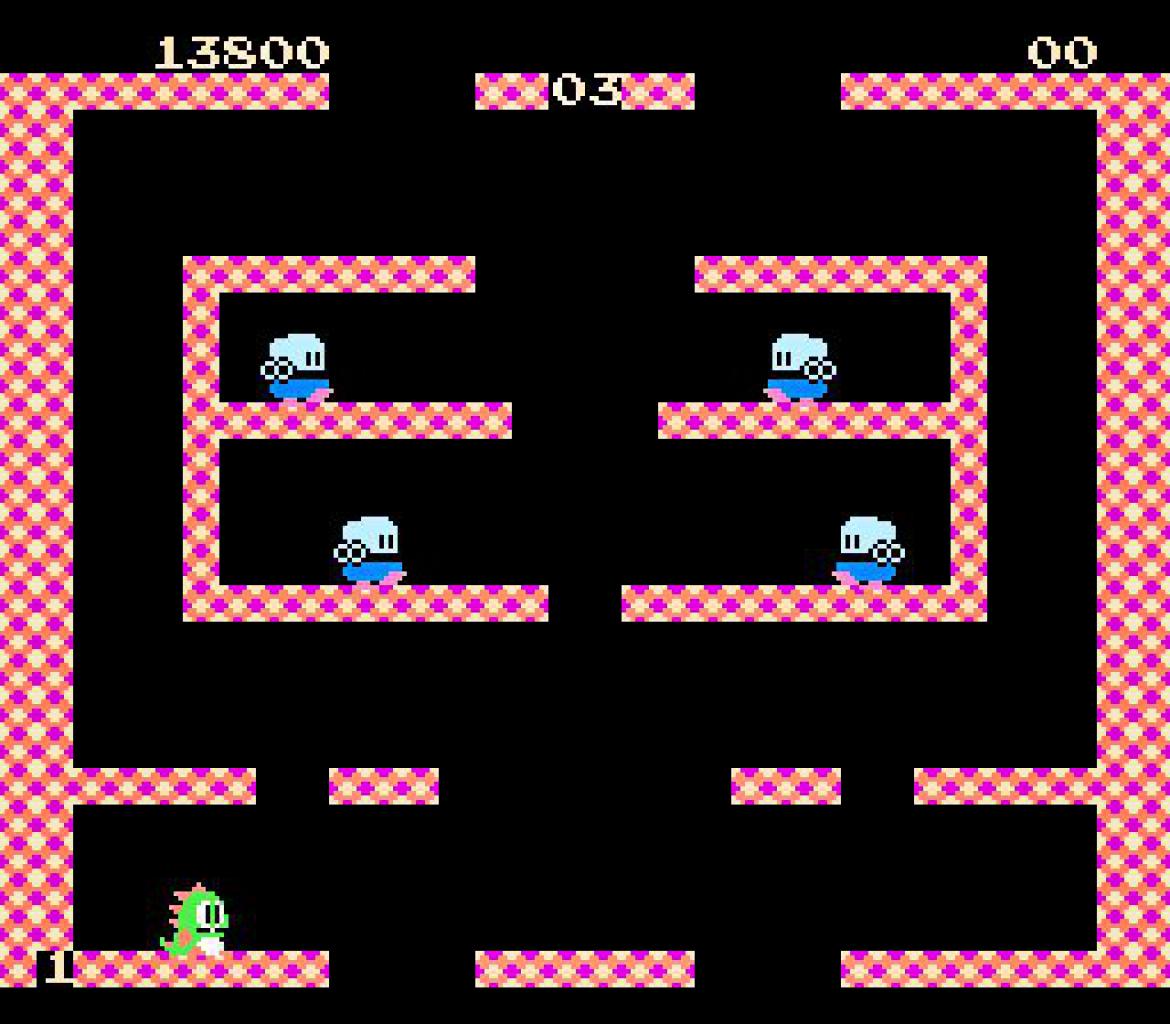 [03/12/2014] Die Titelmelodie des Geschicklichkeitsspiels Bubble Bobble hat Ohrwurm-Qualitäten. Der Comic-Track ist ungeheuer eingängig, bleibt auch bei einem kurzen Spielhallenbesuch im Gedächtnis.