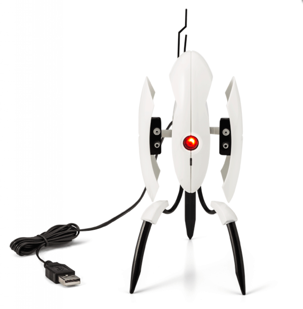 [16/12/2014] Habt ihr auf der Arbeit einige dreiste Diebe, die euch zu gerne ein paar Sachen von eurem Schreibtisch klauen? Dann ist es höchste Zeit, den USB-Turret aus Portal 2 an euren PC anzuschließen. Er erkennt Bewegungen und gibt dann verschiedene Kommentare von sich, um den Dieb zu vertreiben.