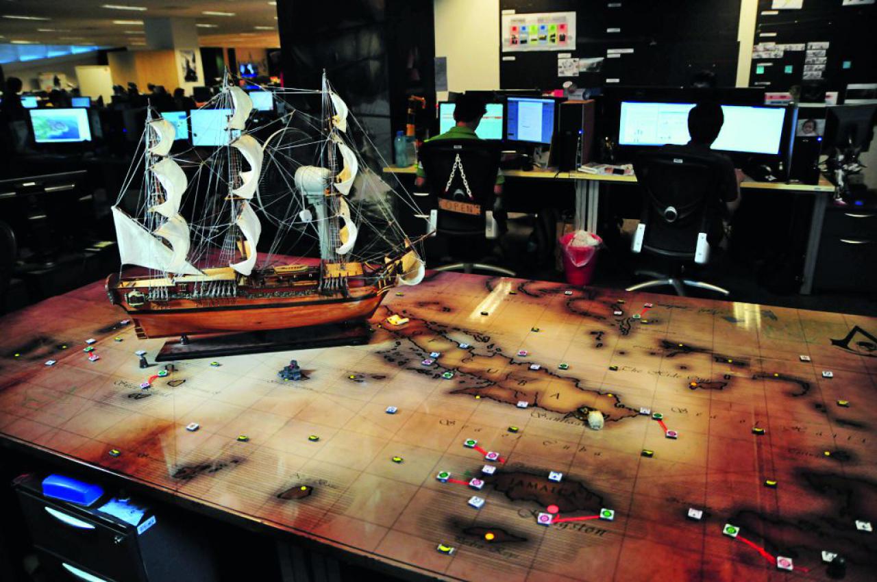 [09/12/2014] Nur dank vieler Helfer auf der ganzen Welt, etwa das hier gezeigte Singapur-Studio, kann Ubisoft Megaprojekte wie ein jährliches Assassin's Creed stemmen. Viele Studios arbeiten hierfür zusammen.
