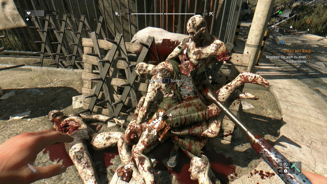 [28/01/2015] Überall stehen Fallen herum, in die sich Zombies stupsen lassen.