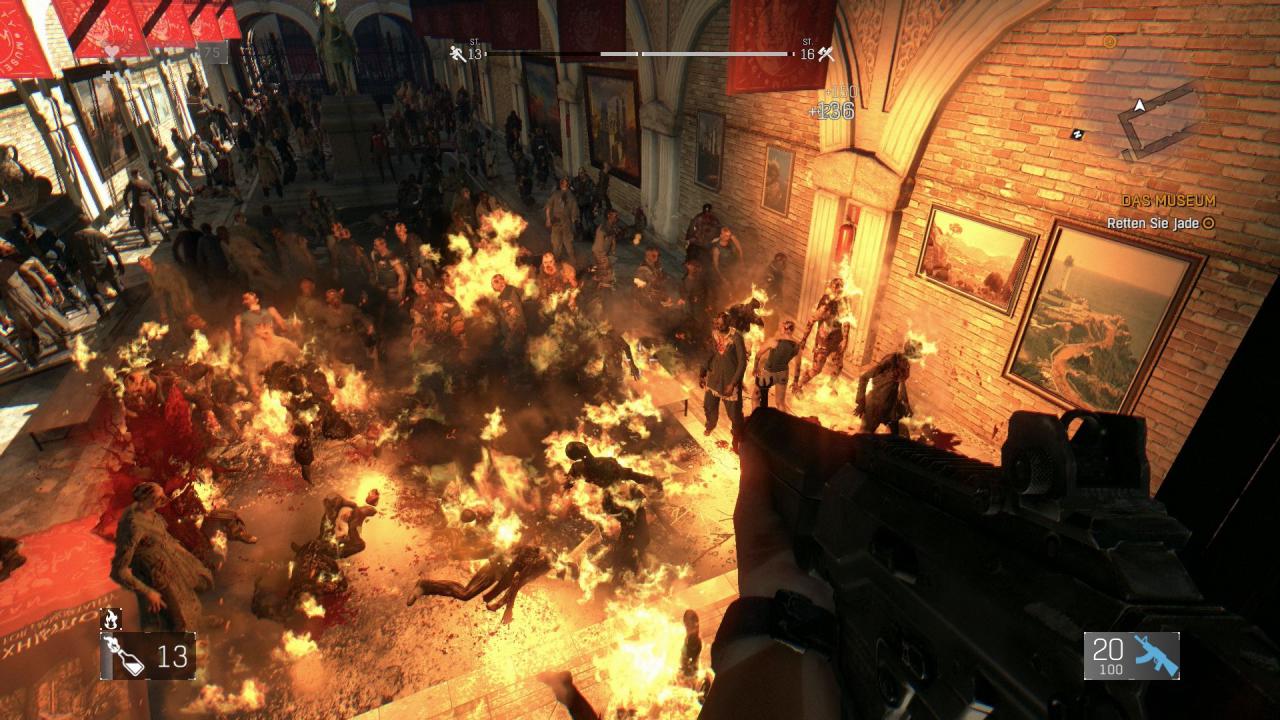 [30/01/2015] Die Engine von Dying Light schafft es spielend, mehrere Dutzend Zombies gleichzeitig auf dem Bildschirm darzustellen.