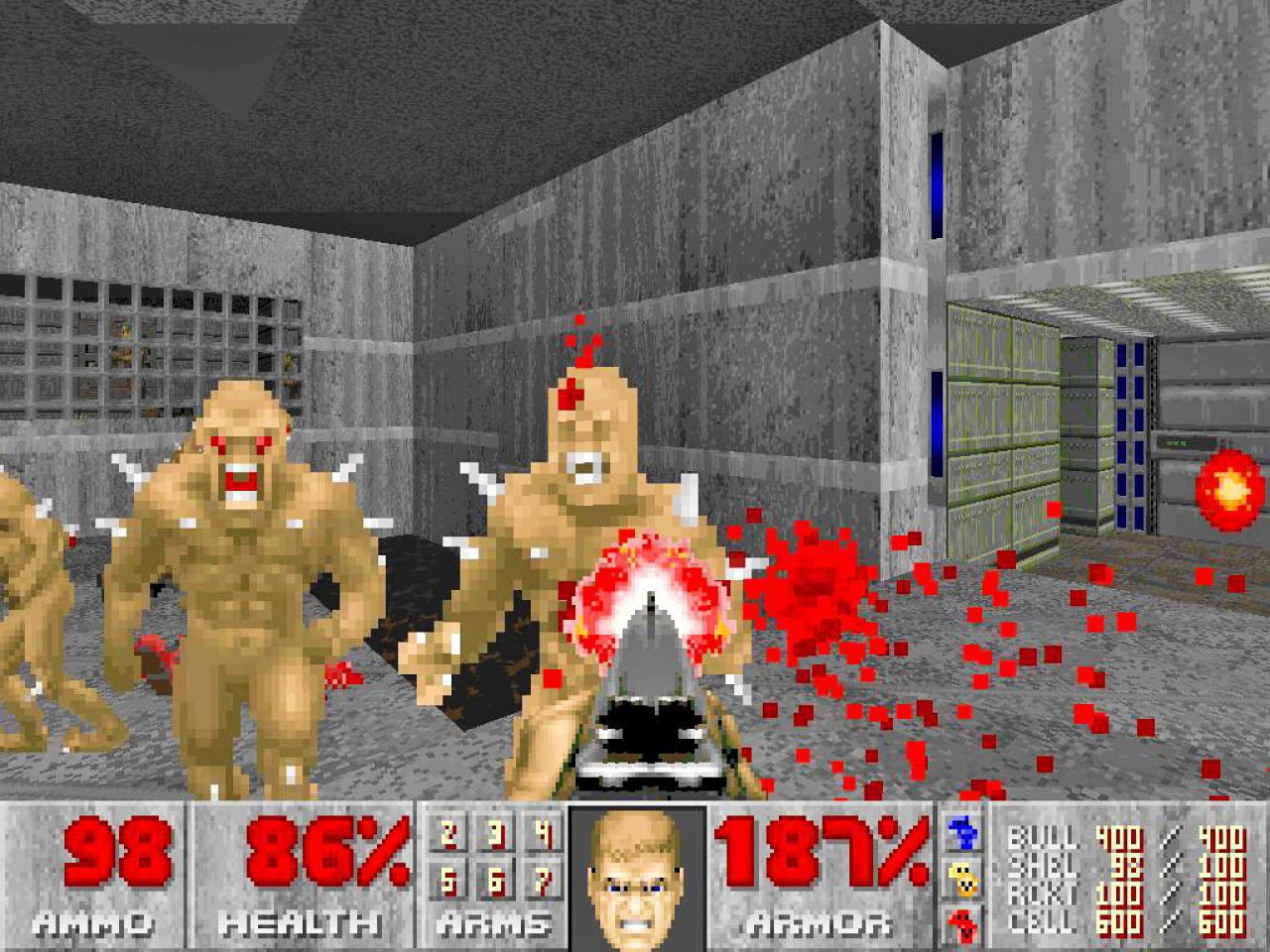 [27/01/2015] Während die Gegner in Doom 2 noch starre 2D-Sprites sind ...